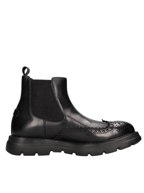 Stivaletti beatles in pelle e tessuto HUNDRED 100 | 90-04 CALFNERO